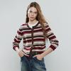 Chuyu Women's Striped Knit Cardigan