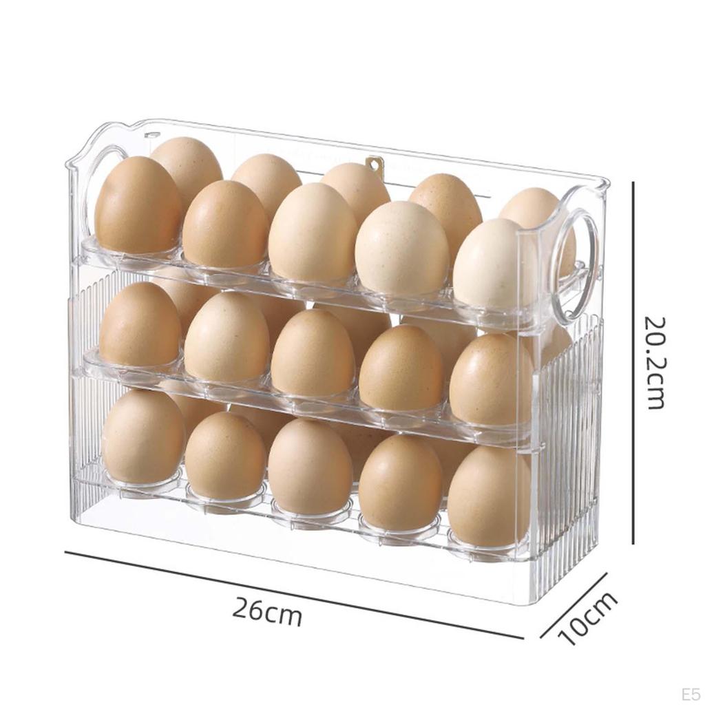 3 Layer Fridge Egg Tray Container Holder,Egg Fresh Storage Box for Table Countertop