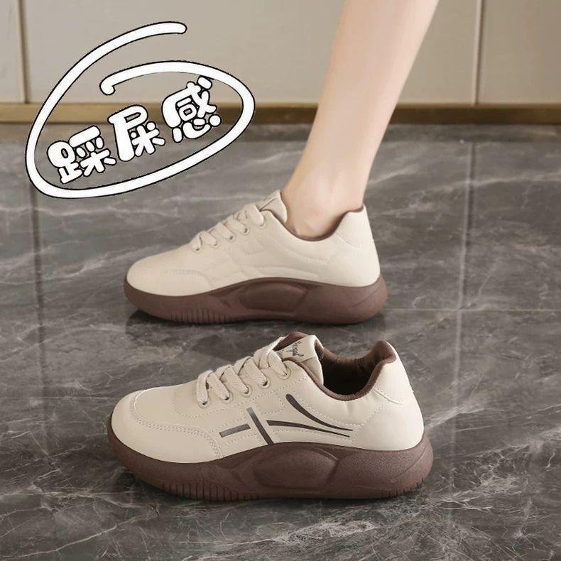 Stepping On Shit Feels Like Kitchen Special Non-slip Shoes for Women's Models 2025 New Autumn Soft-soled Black Work Sneakers
