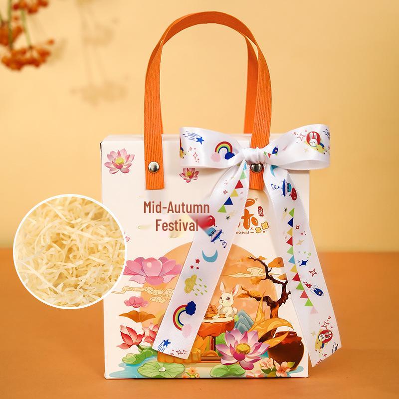 2024 Premium Mid-Autumn Mini Snow Skin Mooncake Gift Box - Elegant Handheld Packaging