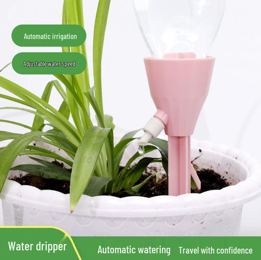 Adjustable Drip Irrigation Device for Potted Plants - Automatic Watering Solution for Home and Travel