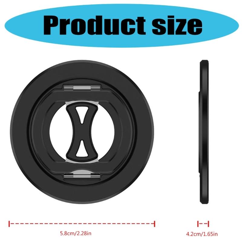 Support Magnétique Portable Rotatif à 360° pour Téléphone avec Béquille Réglable pour Utilisation Mains Libres Accessoires Fixation Sécurisée du Téléphone