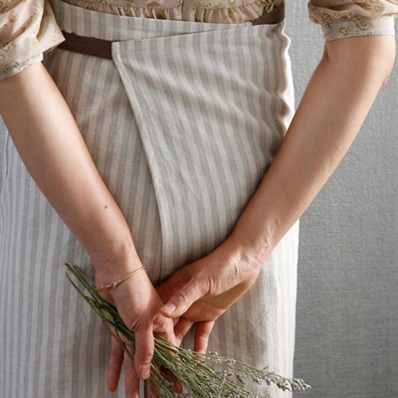 Linen cotton apron, workshop apron, cafe apron, restaurant apron