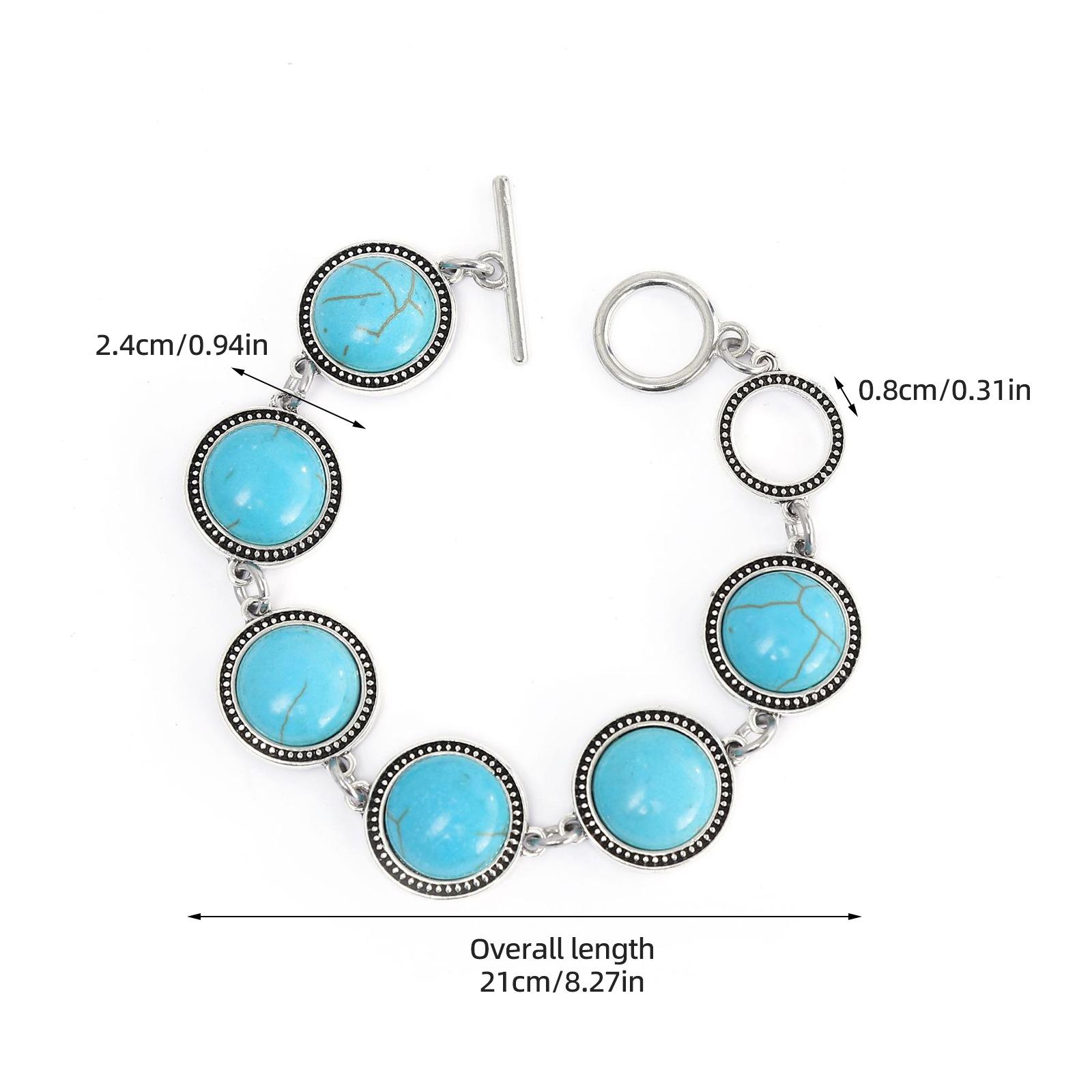 Свежий круглый геометрический браслет из зеленого камня с простым и элегантным — фото 3