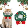 Christmas Pet Costume Dog Cats Neck Jewelry Bowknot Collar Necklace Pet Birthday Supply Dog Collar Soft Pompoms