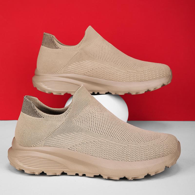 New Khaki Men's Sock Shoes Non-slip Platform Sneakers Men Light Casual Women's Socks Sneakers Unisex Men Sock Mouth Sneakers