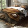3Pcs Baseball Pattern Bedding Set, For Girls, Teenagers And Adult'S Bedroom, 1*Quilt Cover+2*Pillowcase, For Single Bed