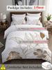 Ensemble de housse de couette 3 pièces à imprimé floral élégant sans couette Style simple Parures de lit 100 % polyester Décoration de chambre Taille Simple Twin Full