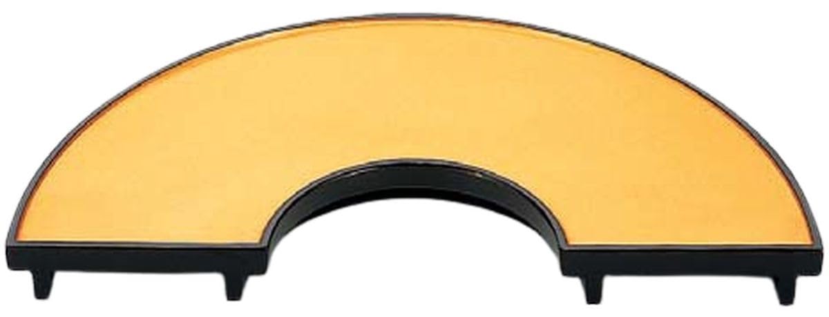 

Japanese Food Serving Fan Plate with Gold Model Number Made in Japan J-kitchens Plate, Leaf, 29.7cm, 874474,