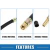 A ABSOPRO Tire Valve Stem Air Inflation Adapter Durable 120mm Long Tire Valve Extension Rubber Black