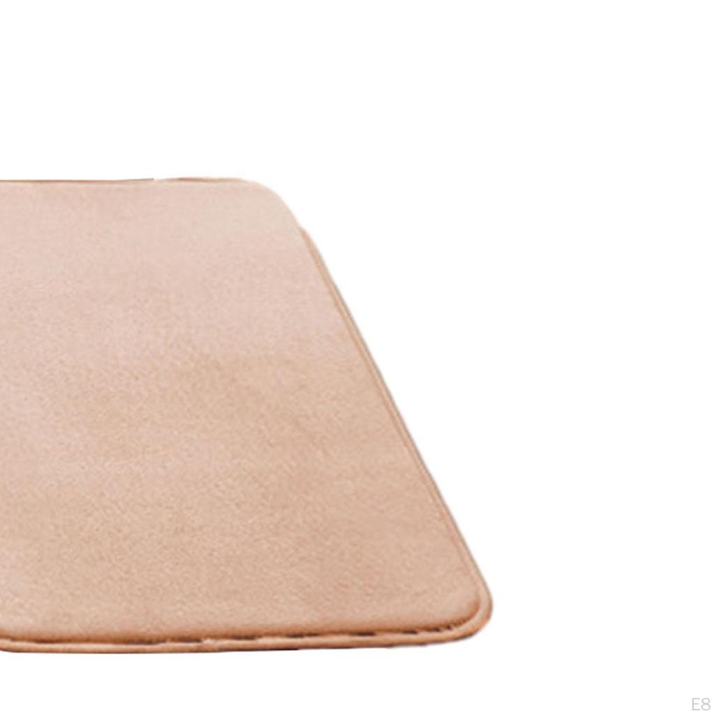 3 Piece Bathroom Rug Soft Carpet Absorbent Polyester Machine Washable Non Slip Floor Mat for