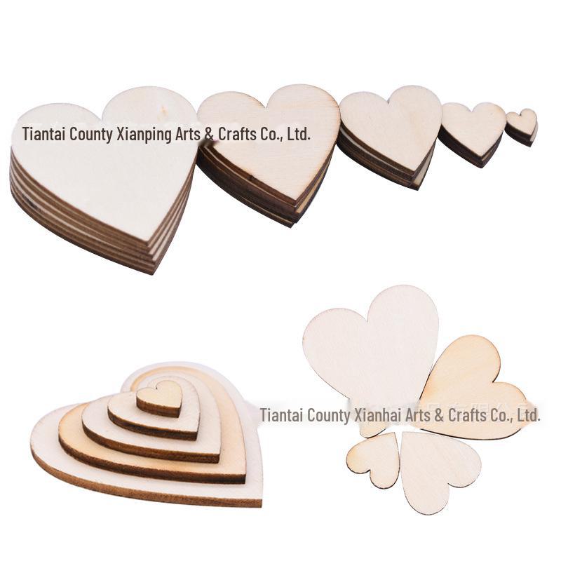 Eco-Friendly Hand-Painted Wooden Decorative Pieces, Large and Small Mixed