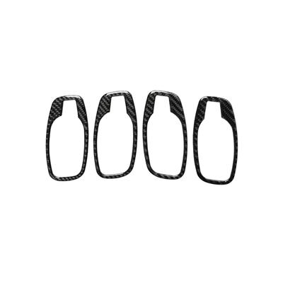 Carbon Fiber Car Interior Door Handle Trim Frame Cover Decor Stickers For BMW 5 Series E60 2006-2010 Styling Accessories