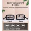 Waterproof PU Portable Toiletries Bag Large Capacity Matte Transparent Storage Organizer for Travel and Personal Care