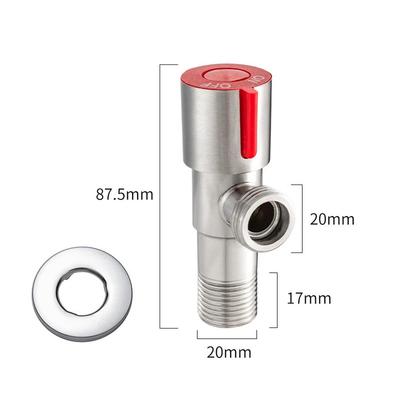 Triangle Valve with 201 Copper Core & Rod Toilet Water Stop Valve for Water Heater Kitchen Balcony Use