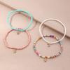 Bohemian Ankle Strap Set Star Moon Cactus Pendant Elastic Beaded Foot Chain