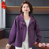 2026 Spring Plus Size Hooded Windbreaker for Middle-Aged Women