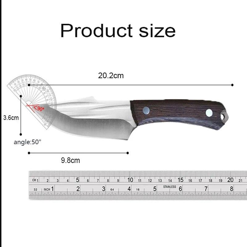 Boning Knife Kitchen Chef Knive Handmade Forged Fishing Meat Cleaver Stainless Steel Butcher Camping Knife with Knife Cover