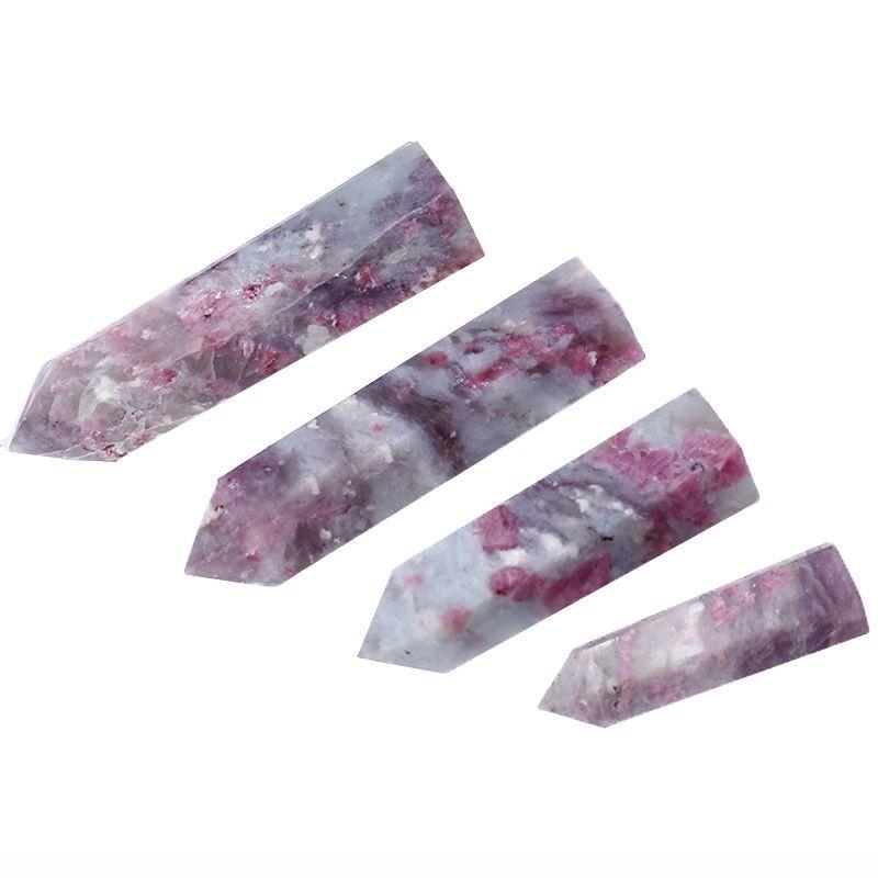 Beautifully Authentic Pink Tourmaline Tower Quartz Crystal Point Wand For Reiki Healing
