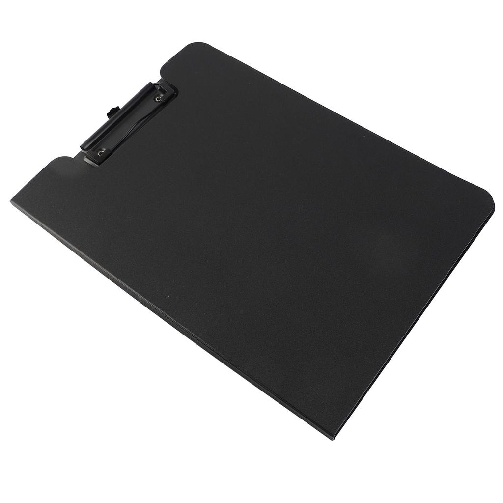 A4 Clipboard Folder Hold 100 Sheets Simple Straight Grain Office Clipboard Folder Paper Folders for School Office Black