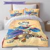 Dr STONE Pattern Bedding,Quilt Set Quilt Cover Pillowcase Home Birthday Gift (1 * Duvet Cover + 2 * Pillowcase, Without Core)