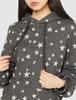 Double Standard Clothing Star Print Hoodie Beige X Charcoal Size 38 To Japanese Size 0208-250-203 Women's (Equivalent 9)