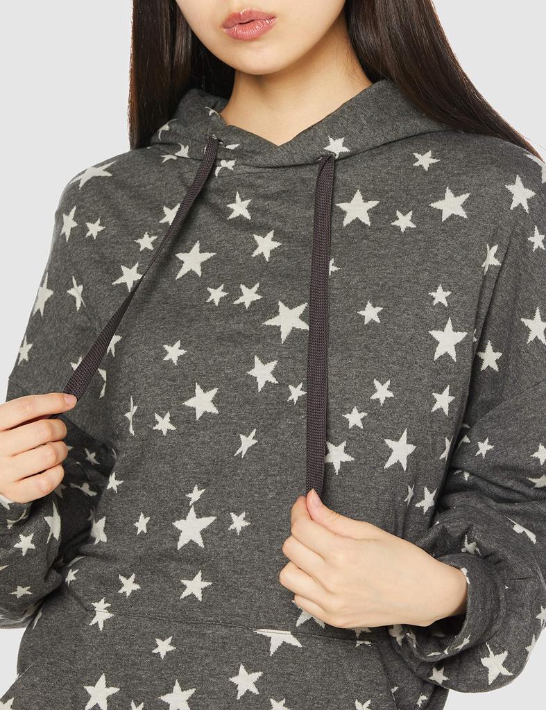 Double Standard Clothing Star Print Hoodie Beige X Charcoal Size 38 To Japanese Size 0208-250-203 Women's (Equivalent 9)