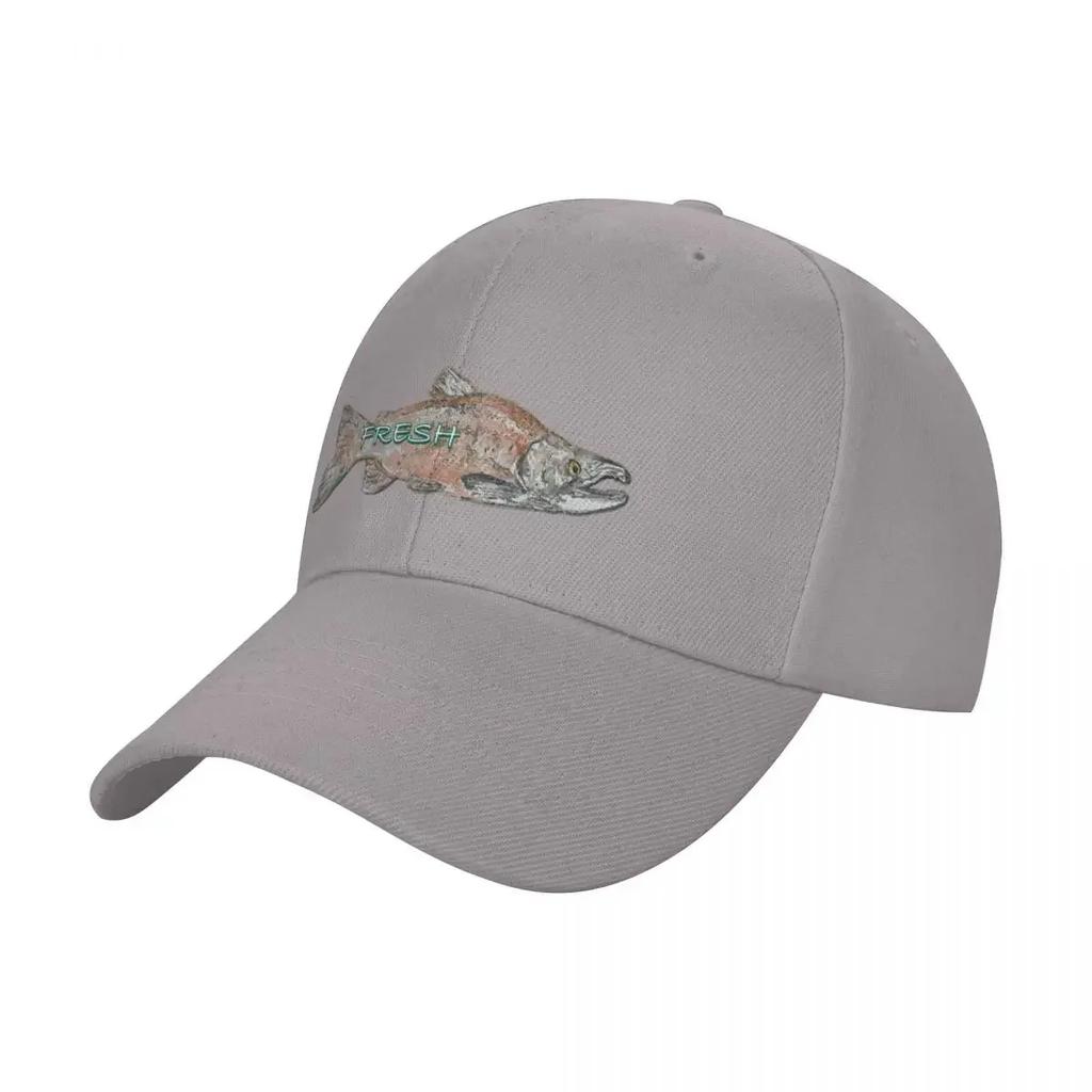 New FRESH Sockeye Salmon Baseball Cap Luxury Unisex Hat Uv Protection Solar Hat Unique hats Unisex's Women's
