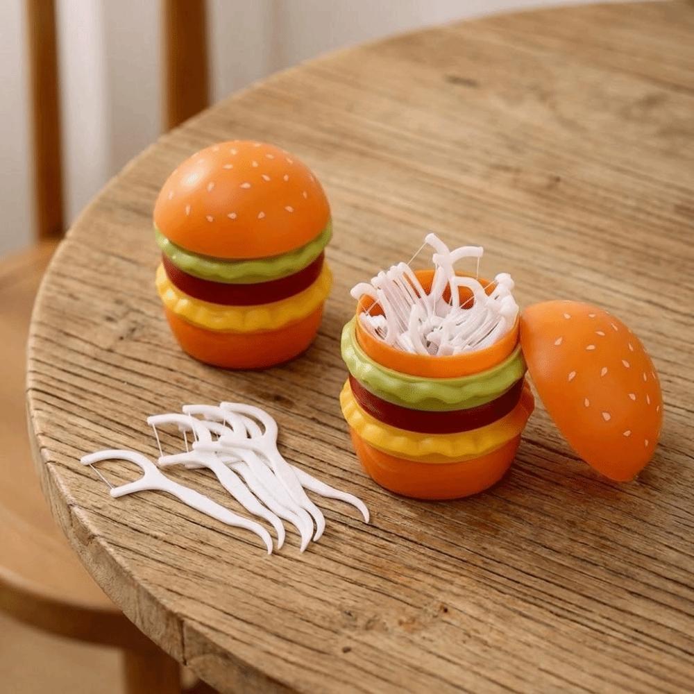 2PCS Dust-proof Toothpick Jar Decorative Toothpick Box Creative Dental Floss Box Bedroom