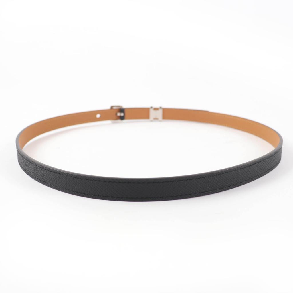 Pristine HERMES Belt Pop H 15 Black Epsom Leather Women Used