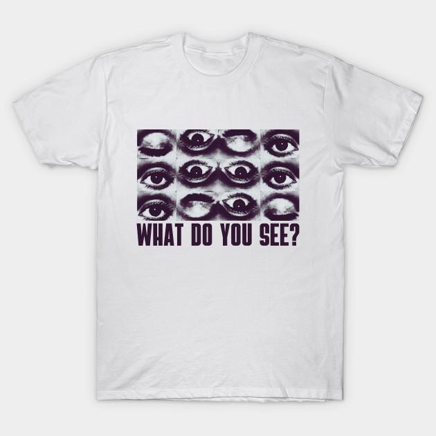 

Men Black Print T-shirt What Do You See Y2K Vibes! No-Cut Transfer Paper Print Cotton Tshirt 2XL білий