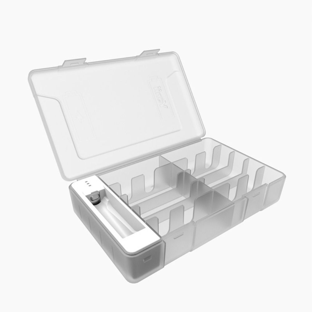 LED Display Battery Storage Box ABS Battery Organizer Box  Diagnostic Battery Voltage Tool