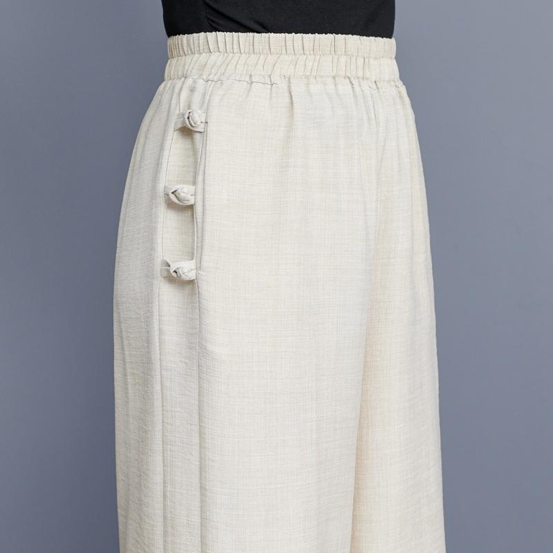 Casual Black Wide Leg Pants for Women Summer Clothes Plus Size High Waist Woman Trousers