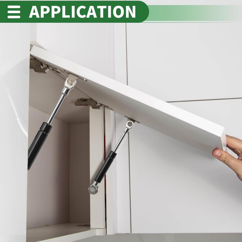 Motoforti Universal Lift Support Strut Gasfedern, 6 Zoll/150mm, 45lb/200N/20kg, Metall Schwarz, 2 Stück