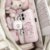 Pink Heart Melody Leather Case for iPhone 17 PRO MAX, 16, 15, 14, 13