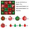 44Pcs/Set Shiny Christmas Ball 6/3CM Xmas Baubles Durable Xmas Ornament Ball  Home