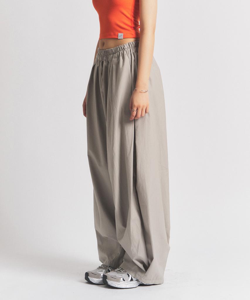 NEALIZE Mid-Rise Wide Pants Light Beige