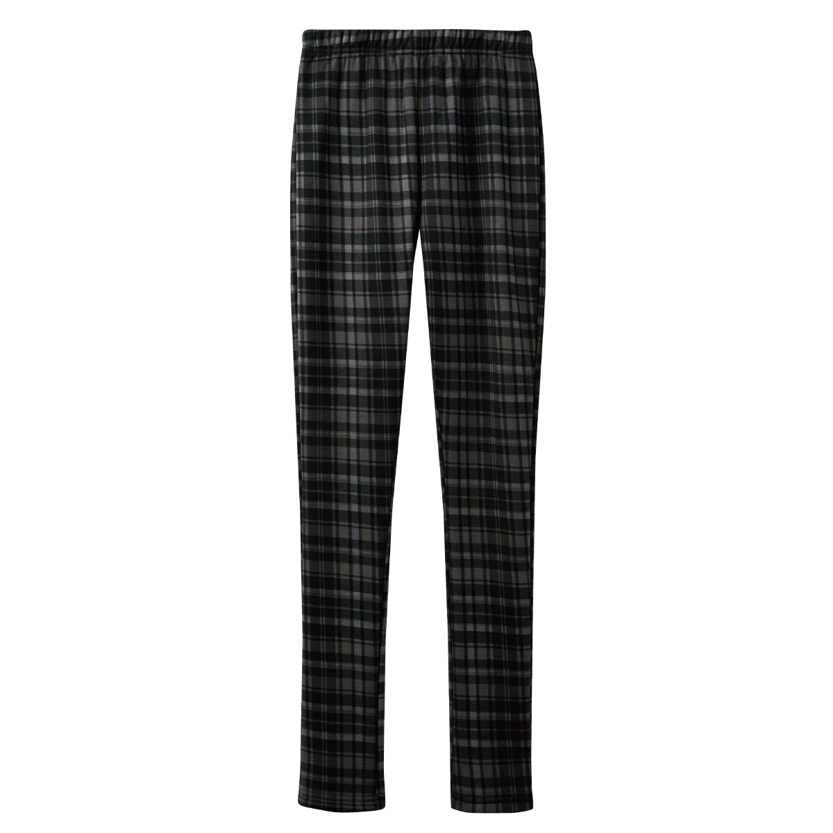 

Gray check leg pants with brushed lining that looks like a blanket L