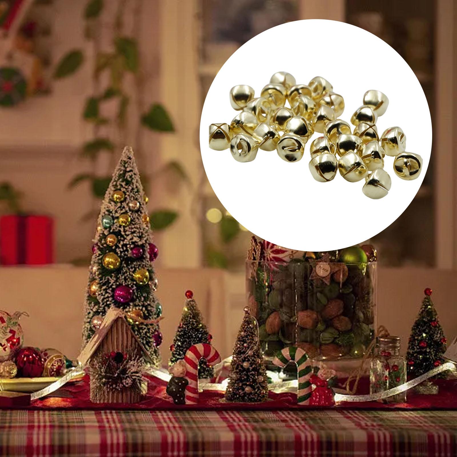 

100Pcs/Bag Gold Mini Jingle Bells 10mm Bell Pendant DIY Crafts Accessories Jewelry Making Supplies Christmas Decorations One Size золотий
