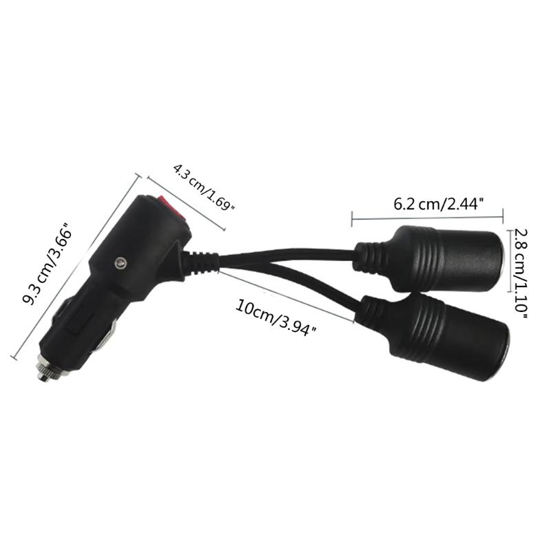 Versatile Car Plug Socket with Switch 240W Power Output Charge Multiple Devices Simultaneously