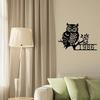 Wrought Iron Address Sign One-Piece House Number Custom Street Name Plate Outdoor Wall Decor
