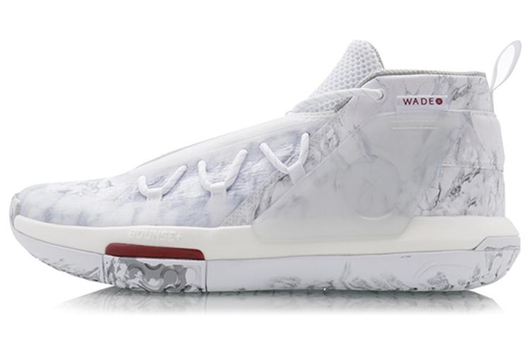 Li Ning Wade Fission 6 Нескользящие и износостойкие Покрытие Средняя высота Баскетбольные кроссовки Мужские Белые ABAQ031-2 41
