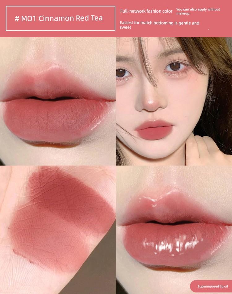 AKF Lip Mud M08/25/09/19/04/M07 Color Sea Salt Princess Caramel Chocolate Glaze Lipstick