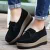 Fashion Spring and Autumn New Women's Shoes 2025 Tassel Butterfly Knot Suede Women's Shoes Fashion Thick Bottom Slope Follow Up Shoes