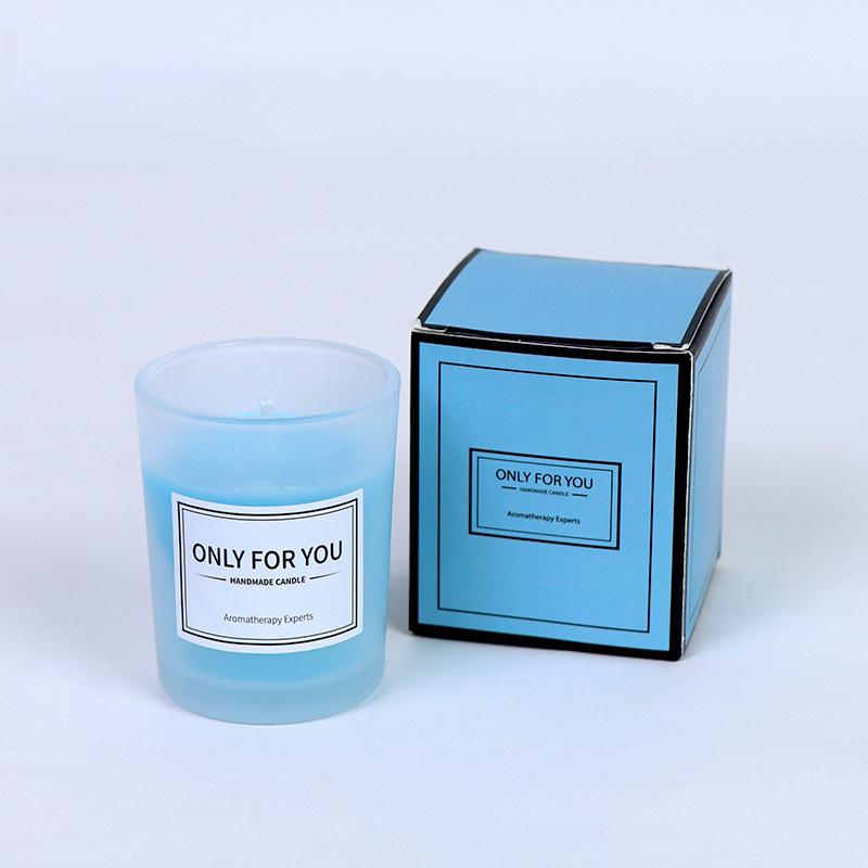 Frosted Glass Soy Wax Scented Candle - Festival Souvenir & Gift Box