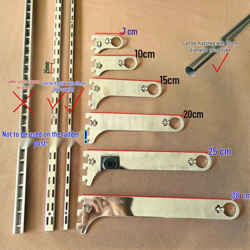 25-Tube Thickened Hanging Rod & Crossbar Bracket for Underwear, Scarf Display Rack Accessories