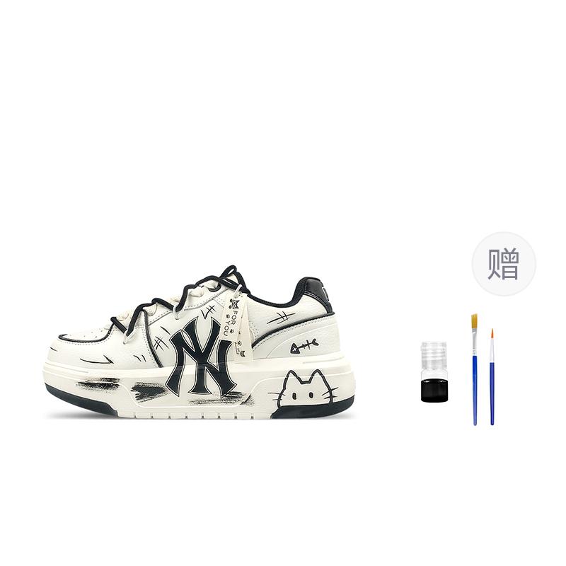 

MLB Chunky Liner Low top Skateboard Shoes Unisex Black White 3ASXCA12N-50WHS(Team47-) 38.5