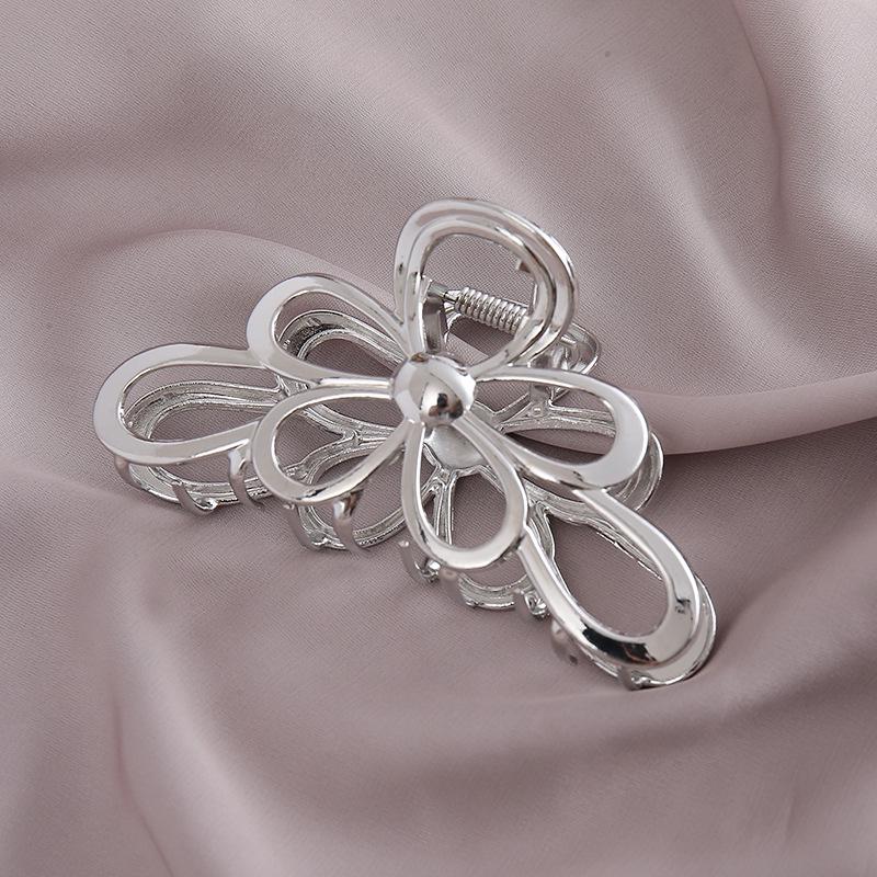 Pinza a morsetto in metallo ad alto livello con fiocco per capelli 2024 per donna: Pinza per Capelli a Forma di Squalo, Grande, Elegante, Stile Freddo, per la Nuca