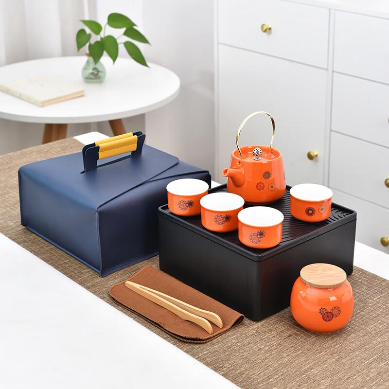 Qianxing Chinese Ceramic Travel Tea Set