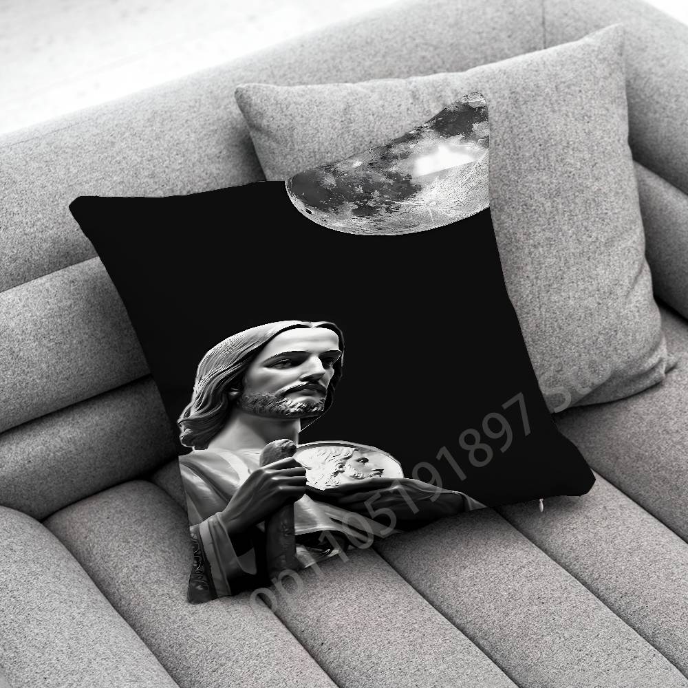 Marble San Judas Tadeo Throw Pillow Case For 55x55cm 40x40cm 45x45cm 50x50cm 30x30cm Square Office Pillowship Cover